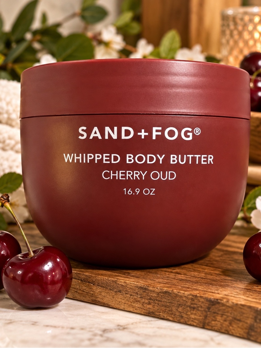 Sand + Fog Cherry Oud Whipped Body Butter